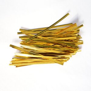 Fecho Flexível Arame Colorido DOURADO 0,4x10 100 Unidades