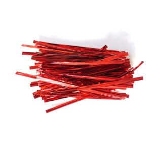 Fecho Flexível Arame Colorido VERMELHO 0,4x10 com 100 Unidades
