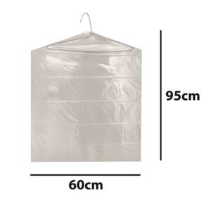 Capa para roupas Transparente 60x95 com 100 unidades