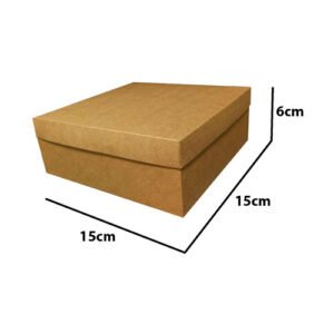 Caixa Presente Tampa Fundo Kraft 15x15x6 com 10 Unidades Q13
