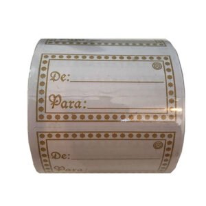 Etiqueta Para Presente De Para 200 Unidades Neutro Dourado