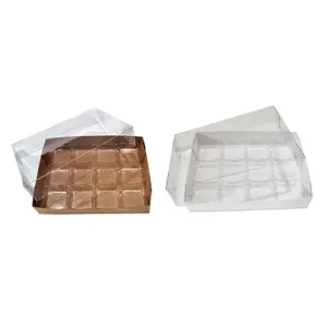 10 Caixas para 12 Bombons Brigadeiro Tampa Transparente
