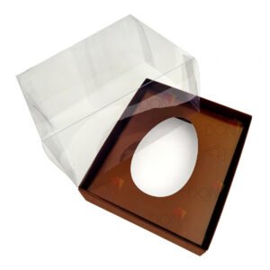 Caixa Ovo Colher Páscoa 100g tampa transparente 5 unidades