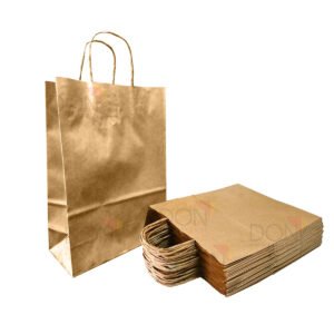 Sacola de Papel Kraft 14x21,5x9 com 10 unidades