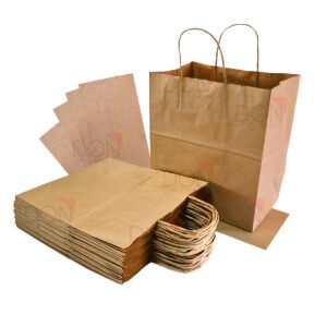 Sacola de papel Kraft 31x30x17 com 10 unidades
