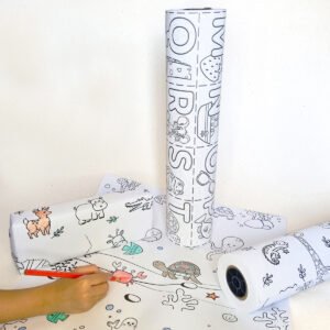 Papel para colorir e pintar Bobina 40cmx50m Infantil