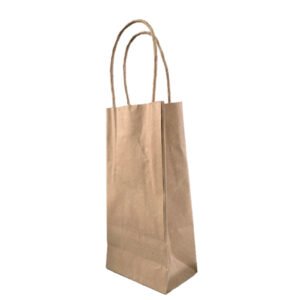 Sacola de papel Kraft 8x5x16 com 10 Unidades