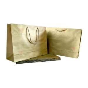 Sacola de Papel offset 35X25X10 com 10 unidades DOURADA