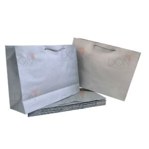 Sacola de Papel offset 35X25X10 com 10 unidades PRATA