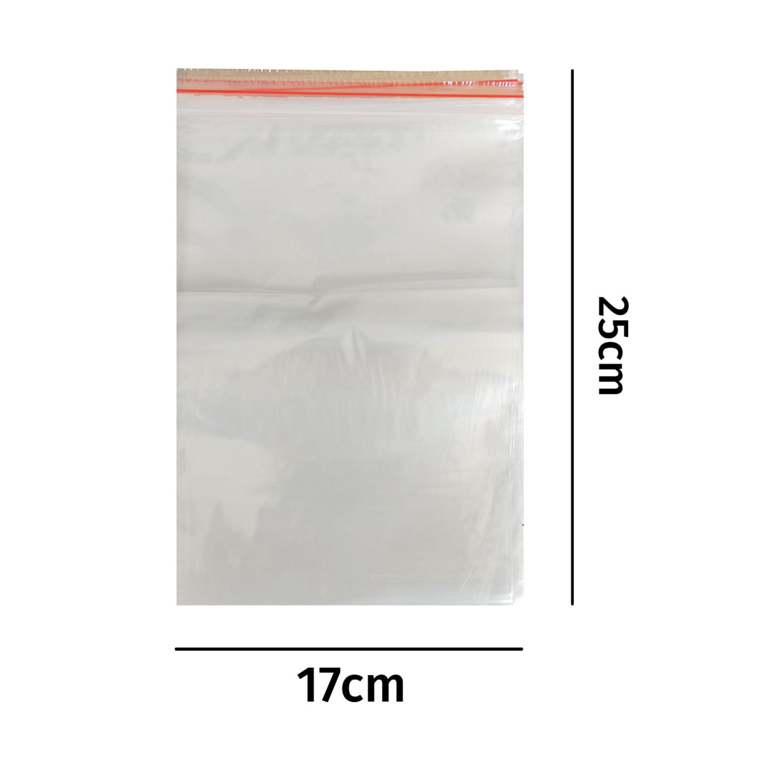 saco ZIP SIMPLES transparente 17x25